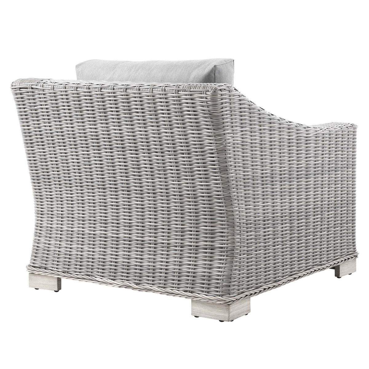 Conway Light Gray/Gray Outdoor Patio Wicker Rattan Armchair - Ornate Home