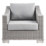 Conway Light Gray/Gray Outdoor Patio Wicker Rattan Armchair - Ornate Home