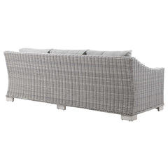 Conway Light Gray/Gray Outdoor Patio Wicker Rattan Sofa - Ornate Home
