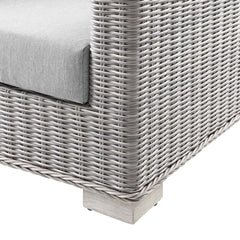 Conway Light Gray/Gray Outdoor Patio Wicker Rattan Sofa - Ornate Home