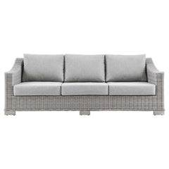 Conway Light Gray/Gray Outdoor Patio Wicker Rattan Sofa - Ornate Home