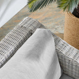 Conway Light Gray/Gray Sunbrella Outdoor Patio Wicker Rattan Armchair - Ornate Home