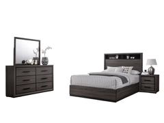 Conwy Gray 5 Pc. Queen Bedroom Set w/ 2NS - Ornate Home
