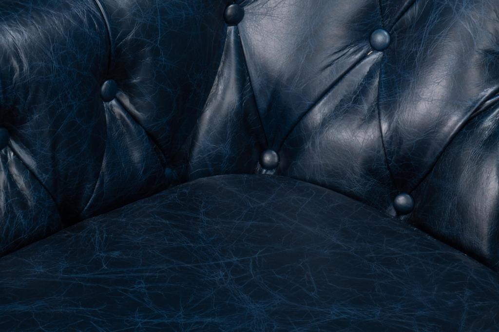 Coolidge Blue Leather Swivel Chair - Ornate Home