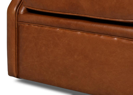 Coolidge Brown Leather Swivel Chair - Ornate Home