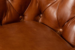 Coolidge Brown Leather Swivel Chair - Ornate Home