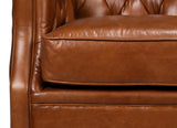 Coolidge Brown Leather Swivel Chair - Ornate Home