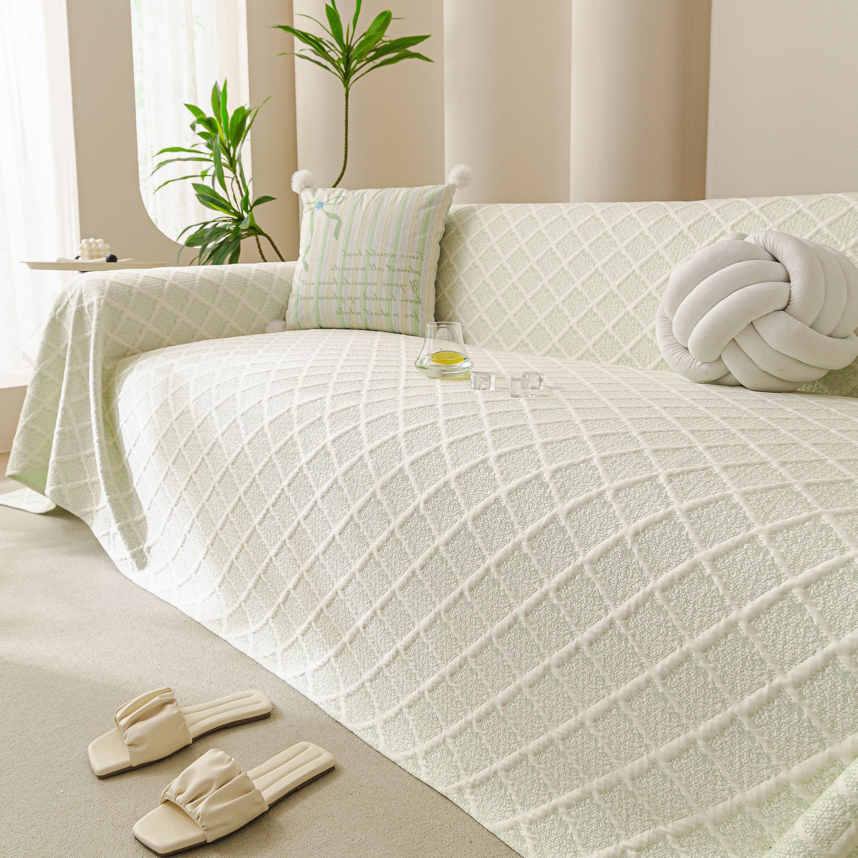 Cooling Couch Cover Throw, Washable Breathable Summer Bed Cover Sofa Protector Covers - Ornate Home