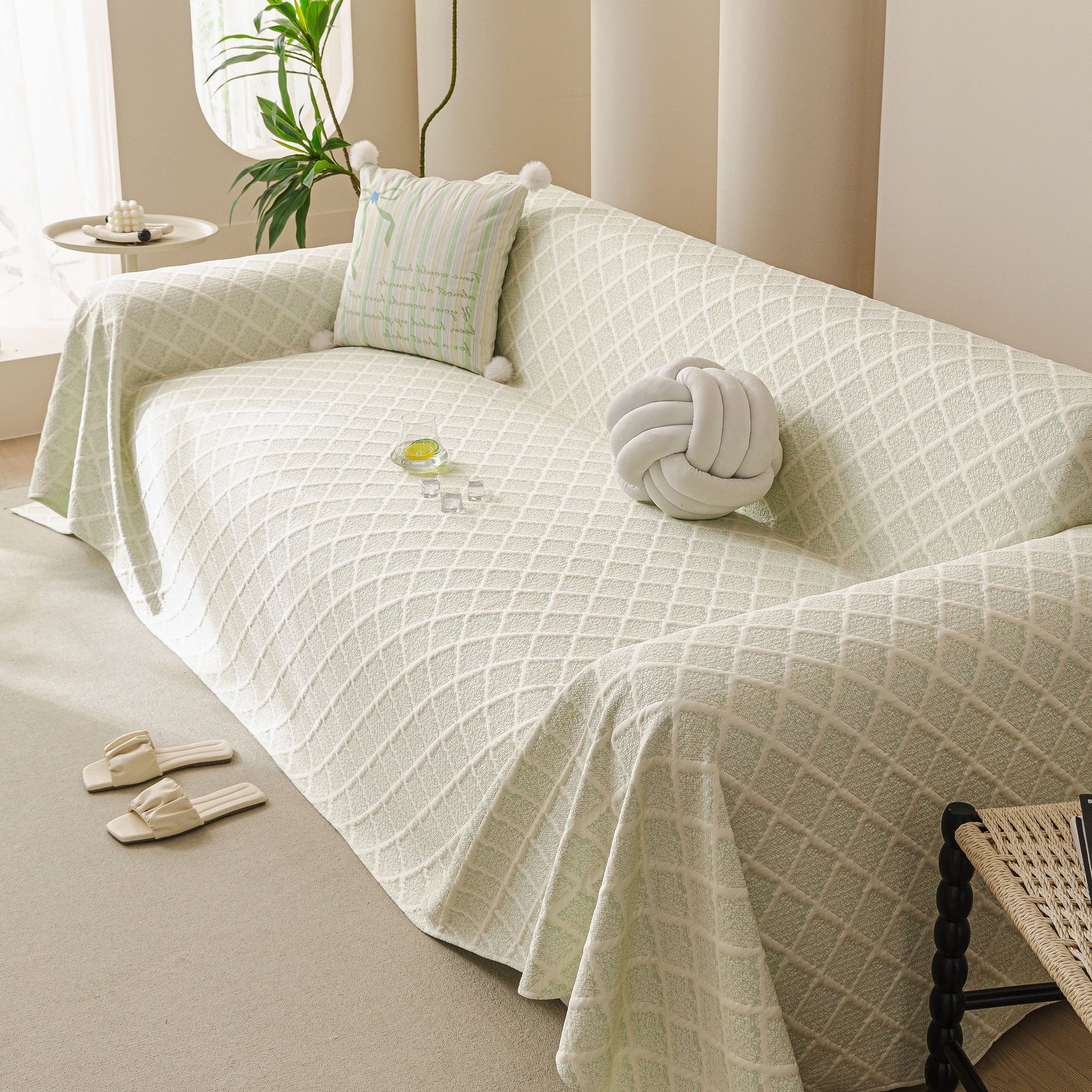 Cooling Couch Cover Throw, Washable Breathable Summer Bed Cover Sofa Protector Covers - Ornate Home