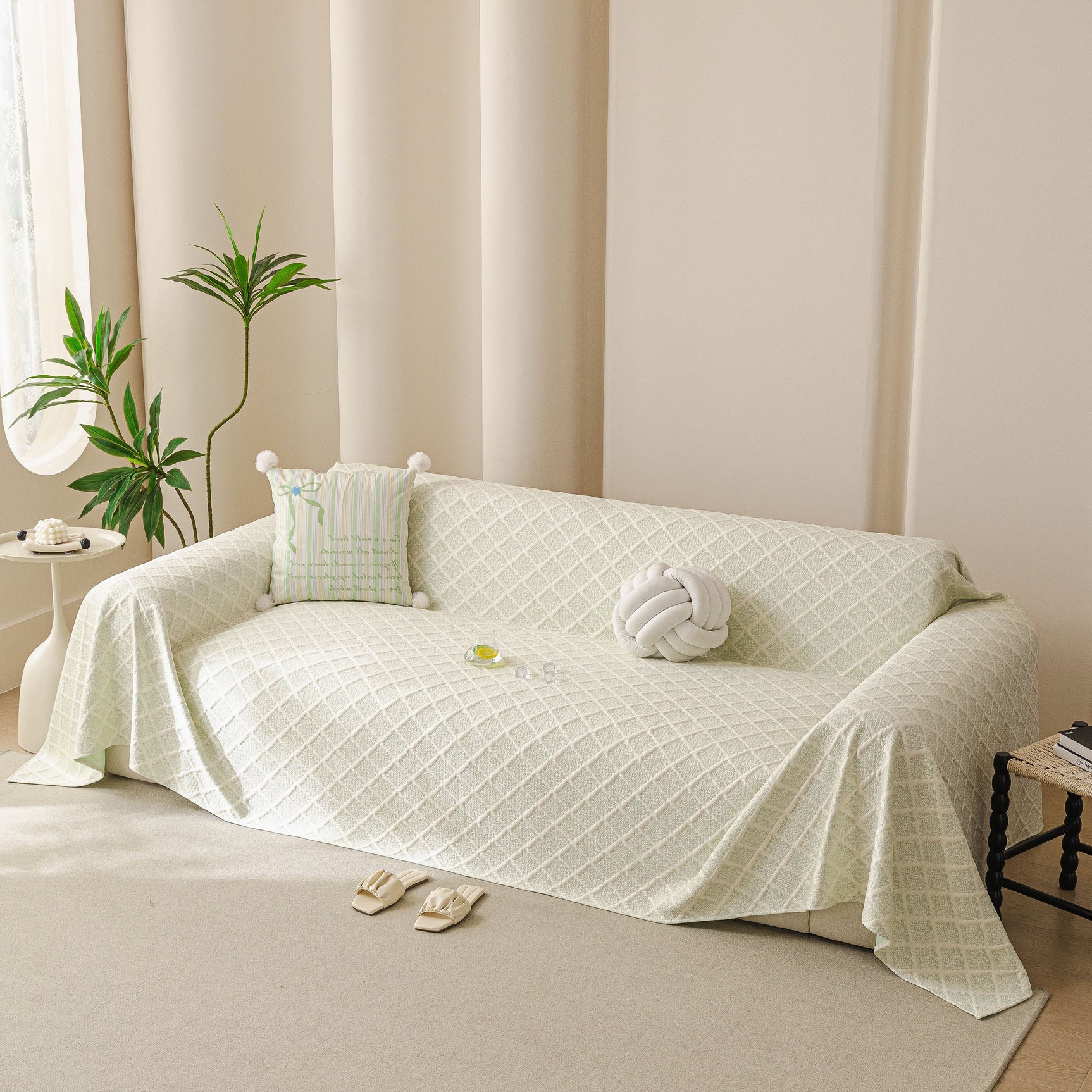 Cooling Couch Cover Throw, Washable Breathable Summer Bed Cover Sofa Protector Covers - Ornate Home