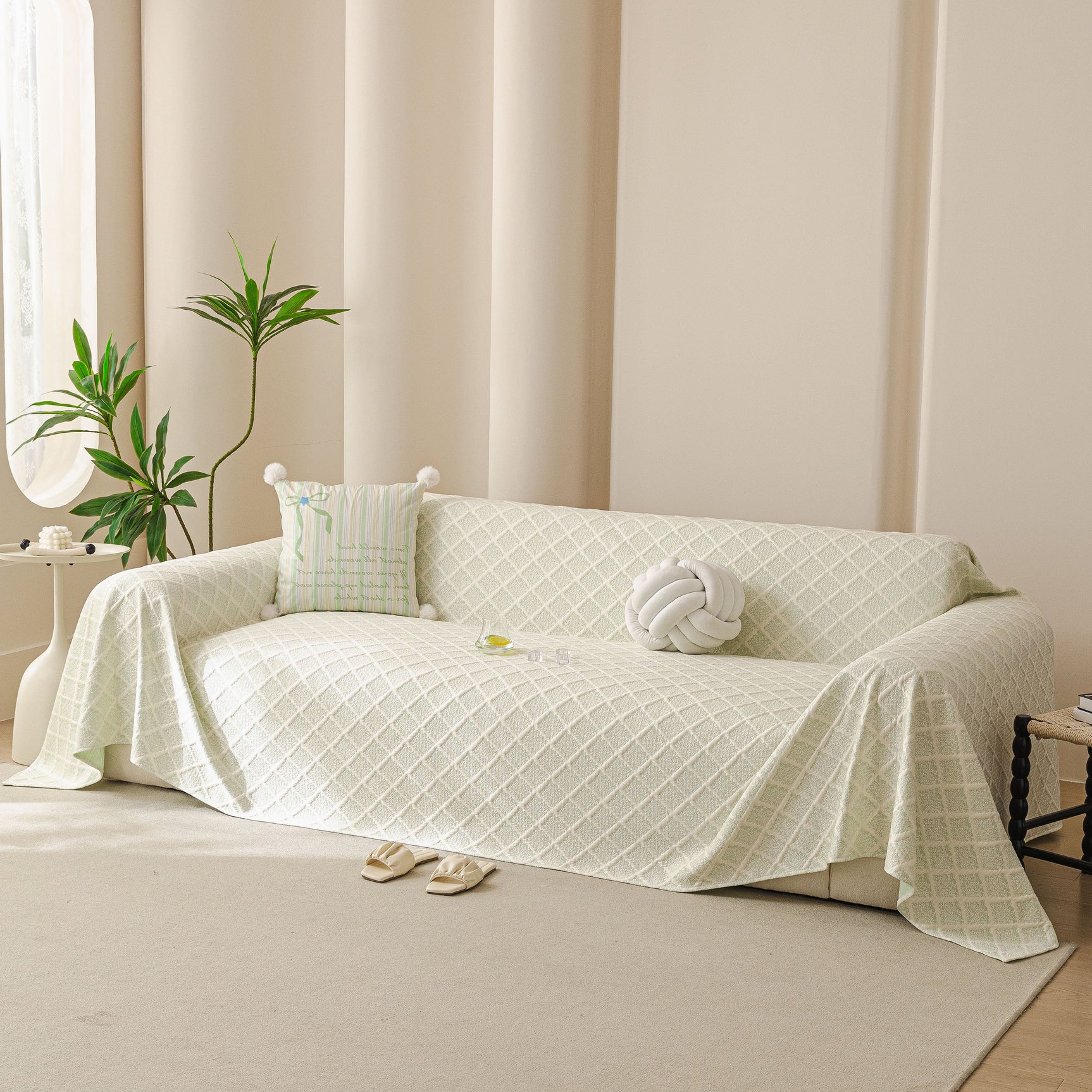 Cooling Couch Cover Throw, Washable Breathable Summer Bed Cover Sofa Protector Covers - Ornate Home