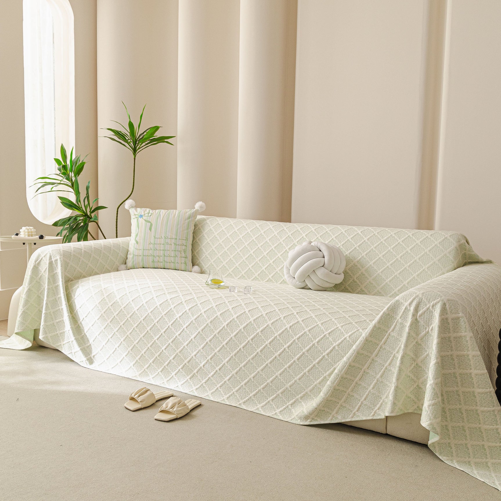 Cooling Couch Cover Throw, Washable Breathable Summer Bed Cover Sofa Protector Covers - Ornate Home