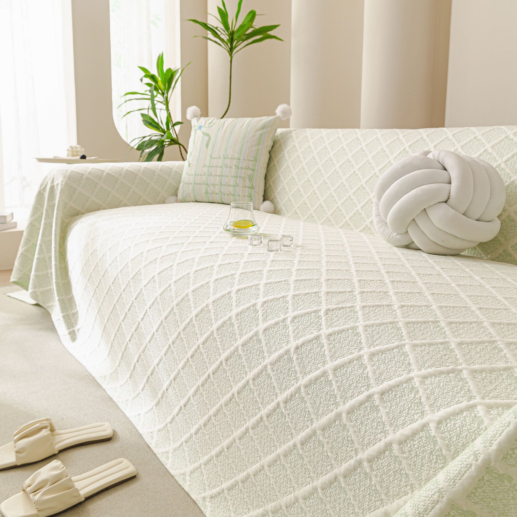 Cooling Couch Cover Throw, Washable Breathable Summer Bed Cover Sofa Protector Covers - Ornate Home