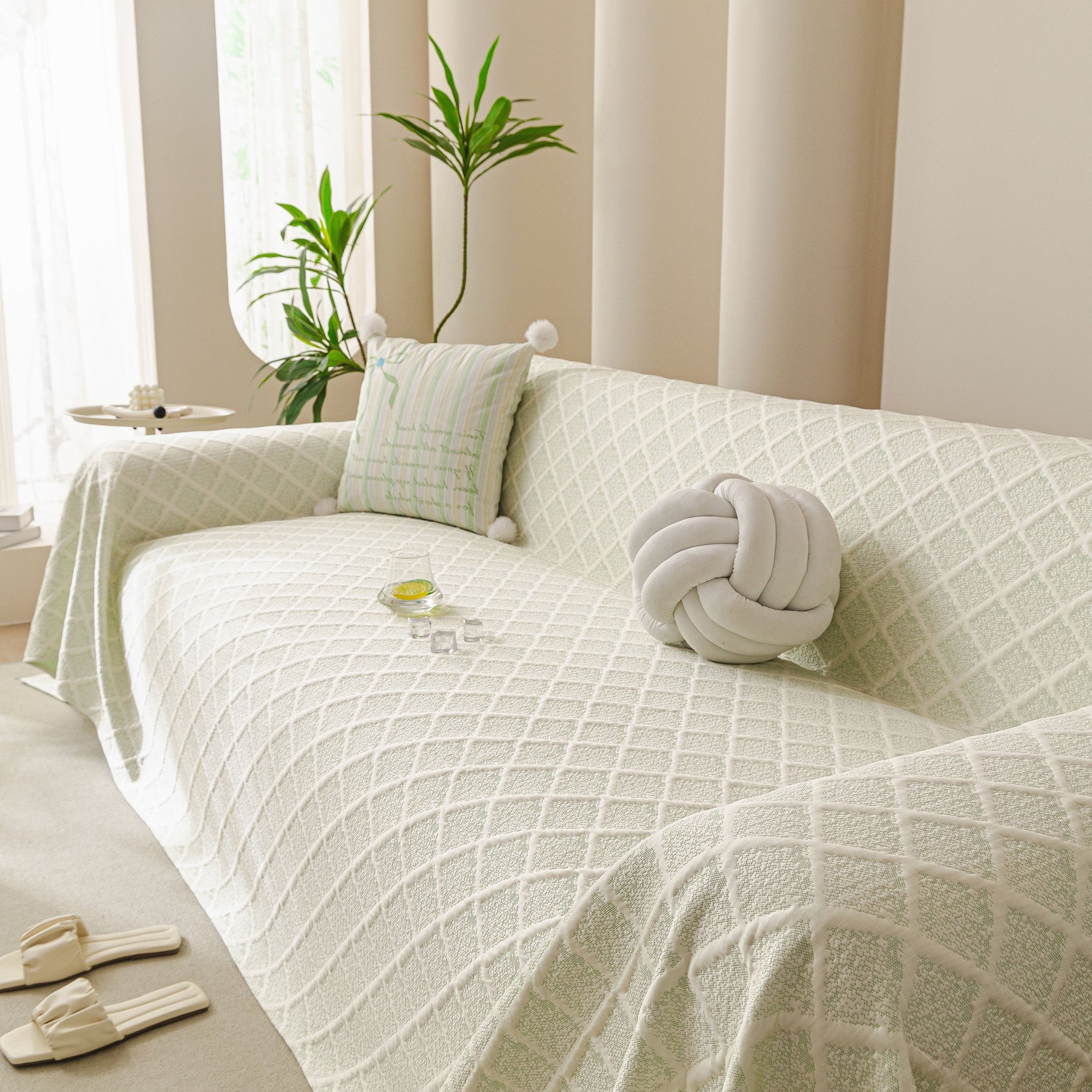 Cooling Couch Cover Throw, Washable Breathable Summer Bed Cover Sofa Protector Covers - Ornate Home