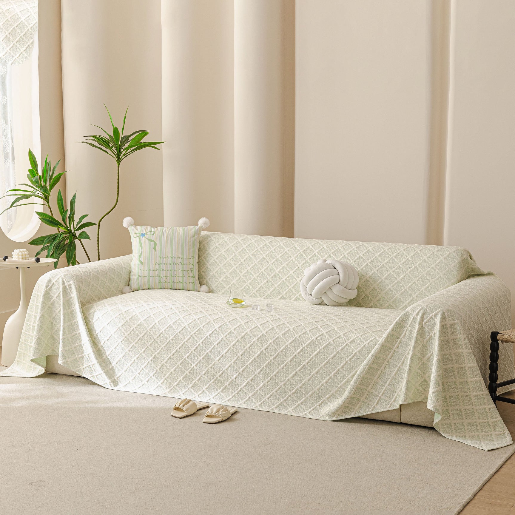 Cooling Couch Cover Throw, Washable Breathable Summer Bed Cover Sofa Protector Covers - Ornate Home