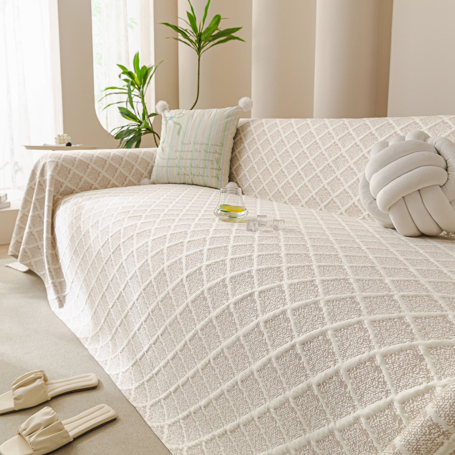 Cooling Couch Cover Throw, Washable Breathable Summer Bed Cover Sofa Protector Covers - Ornate Home