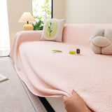 Cooling Embossed Botanical Couch Cover, Soft Ice Silk Furniture Protector for Sofa - Ornate Home
