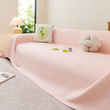 Cooling Embossed Botanical Couch Cover, Soft Ice Silk Furniture Protector for Sofa - Ornate Home