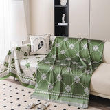 Cooling Four-Leaf Clover Hope Faith Love Luck Summer Comfy Ice Silk Furniture Throw Covers for Sofas - Ornate Home