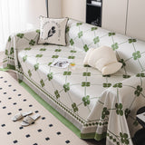 Cooling Four-Leaf Clover Hope Faith Love Luck Summer Comfy Ice Silk Furniture Throw Covers for Sofas - Ornate Home