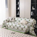 Cooling Four-Leaf Clover Hope Faith Love Luck Summer Comfy Ice Silk Furniture Throw Covers for Sofas - Ornate Home