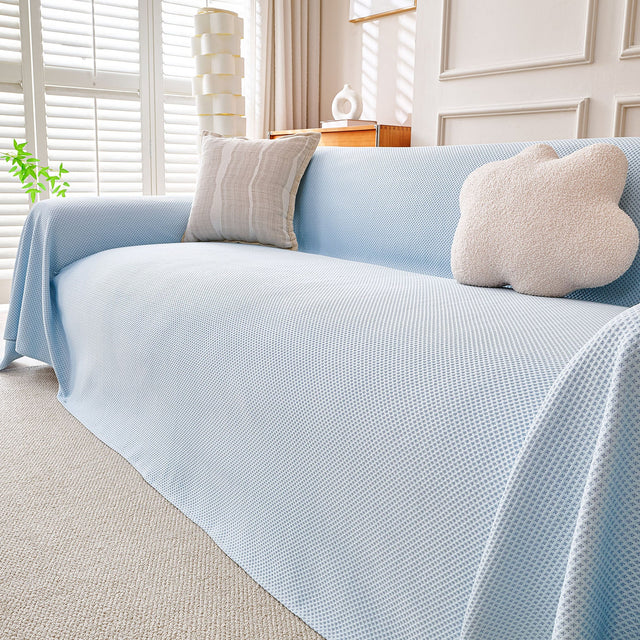 Cooling Ice Silk Knit Couch Cover, Breathable Pet Friendly Soft Throw Cover for Sofas - Ornate Home