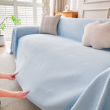 Cooling Ice Silk Knit Couch Cover, Breathable Pet Friendly Soft Throw Cover for Sofas - Ornate Home