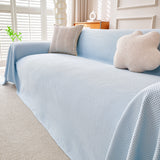 Cooling Ice Silk Knit Couch Cover, Breathable Pet Friendly Soft Throw Cover for Sofas - Ornate Home