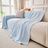 Cooling Ice Silk Knit Couch Cover, Breathable Pet Friendly Soft Throw Cover for Sofas - Ornate Home