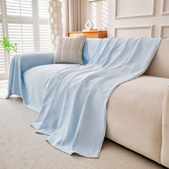 Cooling Ice Silk Knit Couch Cover, Breathable Pet Friendly Soft Throw Cover for Sofas - Ornate Home