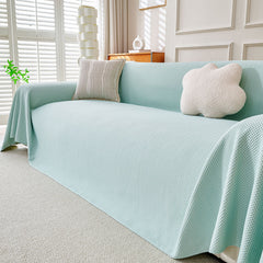 Cooling Ice Silk Knit Couch Cover, Breathable Pet Friendly Soft Throw Cover for Sofas - Ornate Home