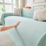 Cooling Ice Silk Knit Couch Cover, Breathable Pet Friendly Soft Throw Cover for Sofas - Ornate Home