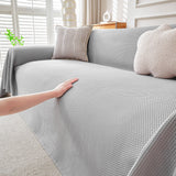 Cooling Ice Silk Knit Couch Cover, Breathable Pet Friendly Soft Throw Cover for Sofas - Ornate Home