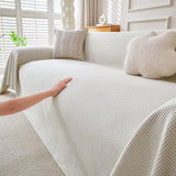 Cooling Ice Silk Knit Couch Cover, Breathable Pet Friendly Soft Throw Cover for Sofas - Ornate Home