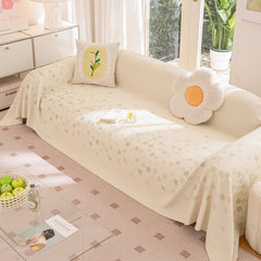 Cooling Ice Silk Sofa Cover Blanket, Floral Soft Silky Breathable Couch Throw Cover - Ornate Home