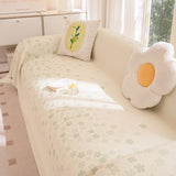 Cooling Ice Silk Sofa Cover Blanket, Floral Soft Silky Breathable Couch Throw Cover - Ornate Home