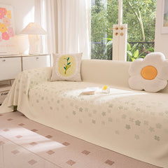 Cooling Ice Silk Sofa Cover Blanket, Floral Soft Silky Breathable Couch Throw Cover - Ornate Home