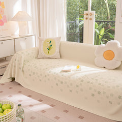 Cooling Ice Silk Sofa Cover Blanket, Floral Soft Silky Breathable Couch Throw Cover - Ornate Home