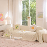 Cooling Ice Silk Sofa Cover Blanket, Floral Soft Silky Breathable Couch Throw Cover - Ornate Home