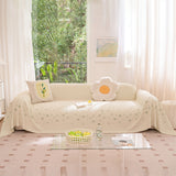 Cooling Ice Silk Sofa Cover Blanket, Floral Soft Silky Breathable Couch Throw Cover - Ornate Home