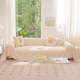 Cooling Ice Silk Sofa Cover Blanket, Floral Soft Silky Breathable Couch Throw Cover - Ornate Home