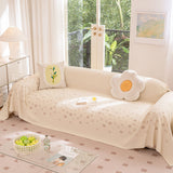 Cooling Ice Silk Sofa Cover Blanket, Floral Soft Silky Breathable Couch Throw Cover - Ornate Home