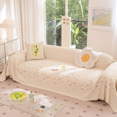 Cooling Ice Silk Sofa Cover Blanket, Floral Soft Silky Breathable Couch Throw Cover - Ornate Home