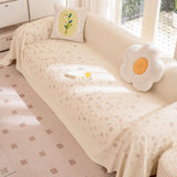 Cooling Ice Silk Sofa Cover Blanket, Floral Soft Silky Breathable Couch Throw Cover - Ornate Home