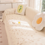 Cooling Ice Silk Sofa Cover Blanket, Floral Soft Silky Breathable Couch Throw Cover - Ornate Home