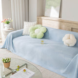 Cooling Ice Silk Sofa Throw Cover, Summer Diamond Textured Furniture Protector Blanket - Ornate Home