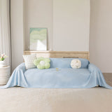 Cooling Ice Silk Sofa Throw Cover, Summer Diamond Textured Furniture Protector Blanket - Ornate Home
