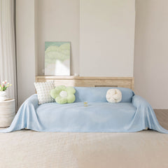 Cooling Ice Silk Sofa Throw Cover, Summer Diamond Textured Furniture Protector Blanket - Ornate Home