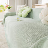 Cooling Ice Silk Sofa Throw Cover, Summer Diamond Textured Furniture Protector Blanket - Ornate Home
