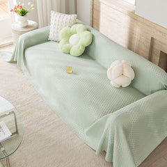 Cooling Ice Silk Sofa Throw Cover, Summer Diamond Textured Furniture Protector Blanket - Ornate Home